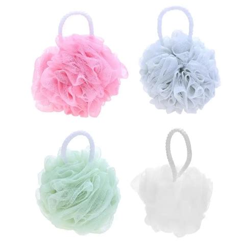 1pc Bath Ball Bathing Sponge Body Shower Cleaning Bath Flower Bubbles