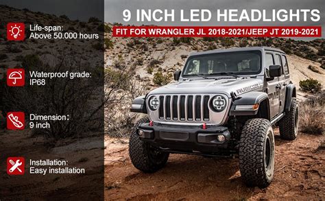 Bunker Indust Inch Led Headlights For Jeep Wrangler Jl