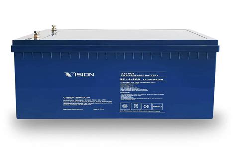 Vision Lithium Ion Rechargeable Battery LiFePO4 12 8V 200Ah 2560Wh