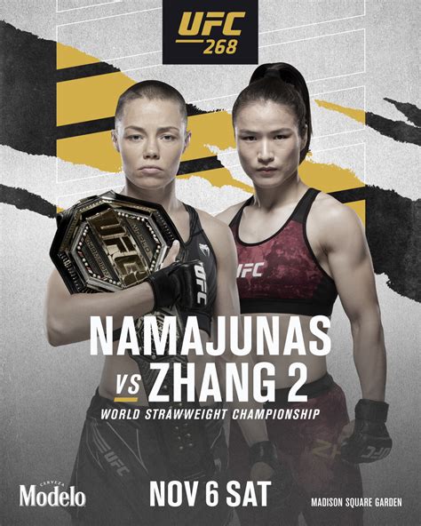 Official Announcement Rose Namajunas Vs Zhang Weili 2 On November 6th