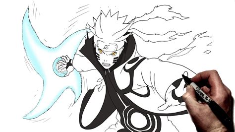 How To Draw Naruto Rasenshuriken Step By Step Naruto Youtube