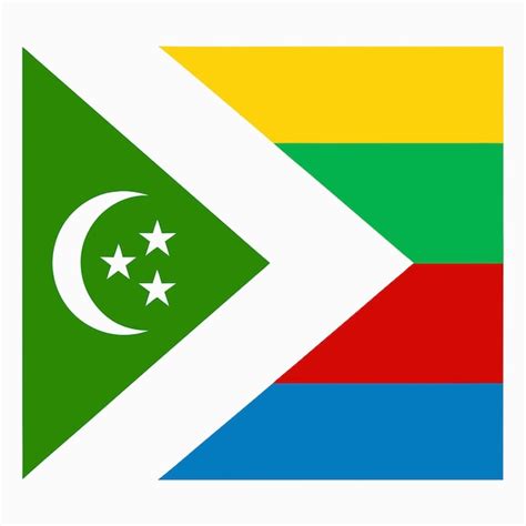 Comoros Flag Illustration On White Background Premium Ai Generated Vector