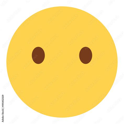 Emoji blank - Gesicht ohne Mund Stock Vector | Adobe Stock