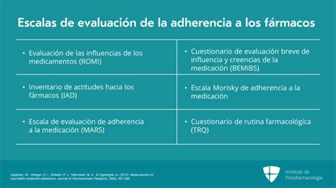 Evaluación de la adherencia Escalas y otras estrategias Instituto de