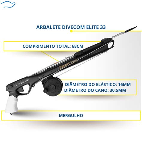 Arbalete Molinete Divecom Elite Preto Pesca Sub Produtos