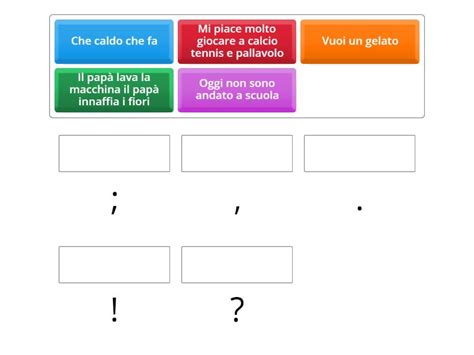 Collega Ogni Frase Alla Punteggiatura Corretta Match Up