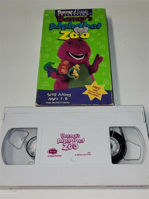 Vhs Barney Barneys Alphabet Zoo Vhs 1994 Grelly Usa