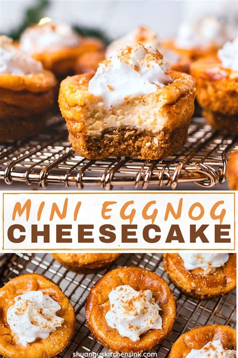 Eggnog Cheesecake Bites | Shuangy's Kitchensink