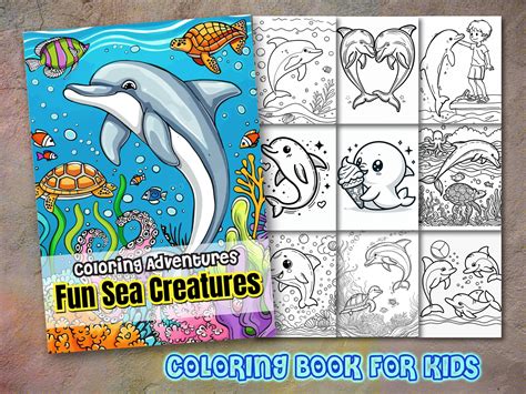 Dolphin Coloring Page And Coloring Book Graphic By Kdp Guru Creative