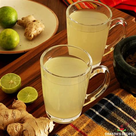 Ginger Tea Recipe (Fresh Ginger Root Tea) - Swasthi's Recipes