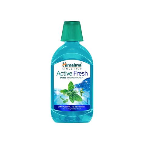 Buy Himalaya Active Fresh Mint Mouthwash Ml No Alcohol Whiter Teeth