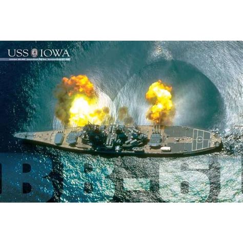 MuzeMerch - USS IOWA Guns Firing Poster