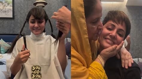 Hina Khan Shares Emotional Video Of Getting Her Hair Chopped After