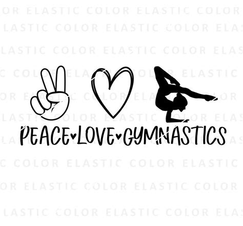 Peace Love Gymnastics Svg Gymnastics Design Cricut And Sublimation Png