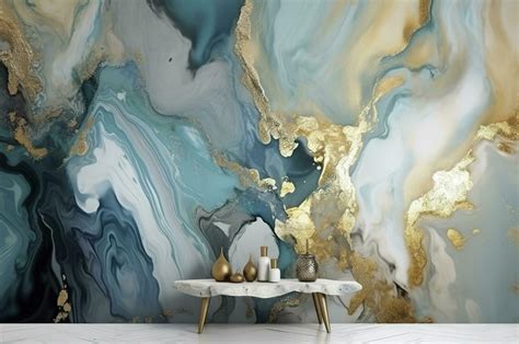 D Abstract Marble Wallpaper For Wall Decor Resin Geode And Abstract