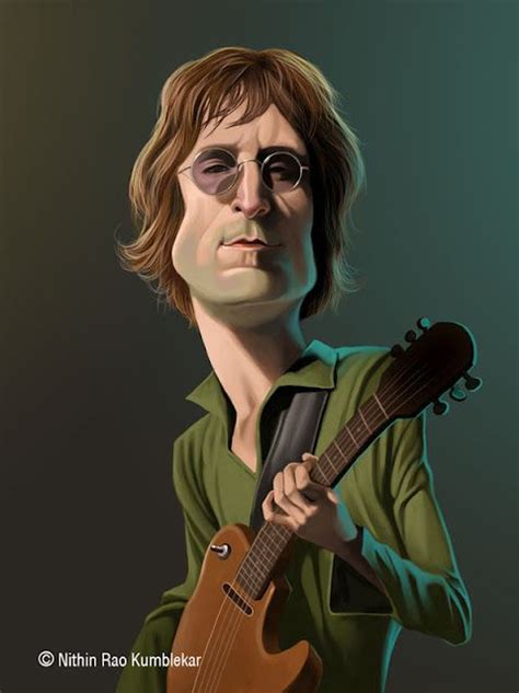 John Lennon Celebrity Caricatures Caricature Celebrities Funny