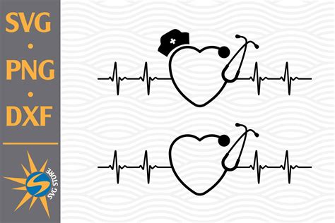 Stethoscope Heartbeat Svg Png Dxf Digital File Include 712930 Cut