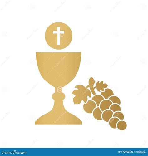 Icono De La Comuni N Sagrada De Oro Ilustraci N Del Vector