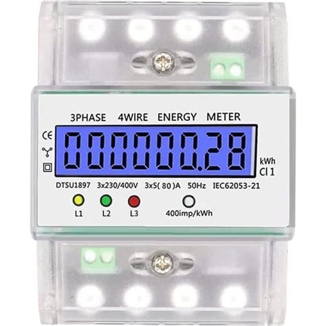 Compteur Lectrique Triphas Phases Conducteurs Compteur