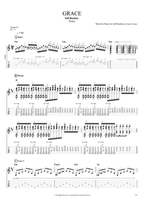 Grace Tab By Jeff Buckley Guitar Pro Full Score Mysongbook