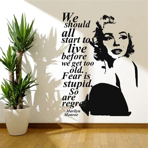 Poster Wall Stickers Marilyn Monroe Wall Decal Vinyl Stickers Home Decor Bedroom Adesivo De