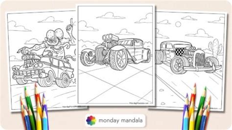 20 Hot Rod Coloring Pages (Free PDF Printables)