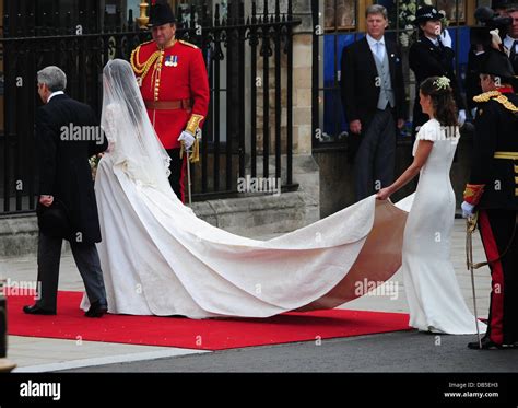 Catherine Duchess Of Cambridge Aka Kate Middleton Arriving With Her