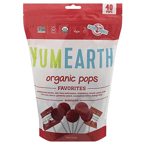 YumEarth Organic Pops Pomegranate Pucker Wet Face Watermelon