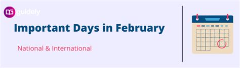 List Of Important Days February National International