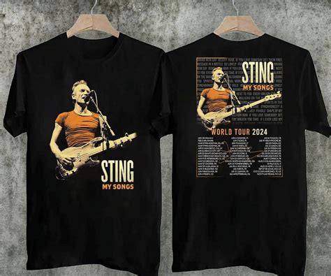 Sting My Song World Tour 2024 BLACK T Shirt Sting My Song T Shirt