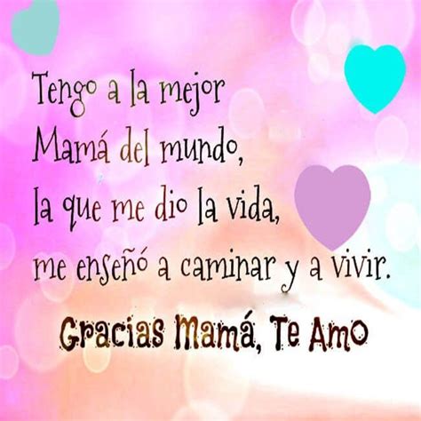 Gracias Mama Te Amo Quote On Pink And Blue Background