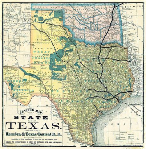 Texas State Railroad Map