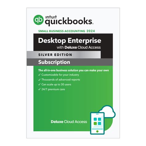 Intuit QuickBooks Desktop Enterprise 2024 Silver With Deluxe Cloud