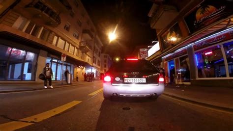 Zürich Langstrasse Red Light District Driving Through Zurich Langstrasse Switzerland