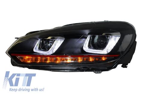 Headlights Suitable For VW Golf 6 VI 2008 2012 Golf 7 3D LED DRL U