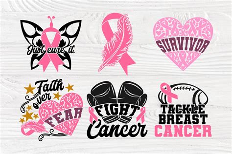 Breast Cancer Quotes Svg Bundle Pink Ribbon Shirt Designs 957357 Cut Files Design Bundles