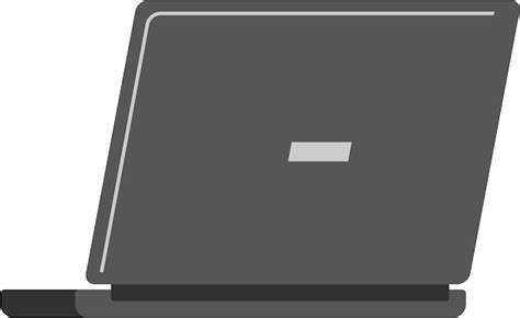 Computador Laptop Notebook Vista Traseira Em Estilo Simples Vetor Premium