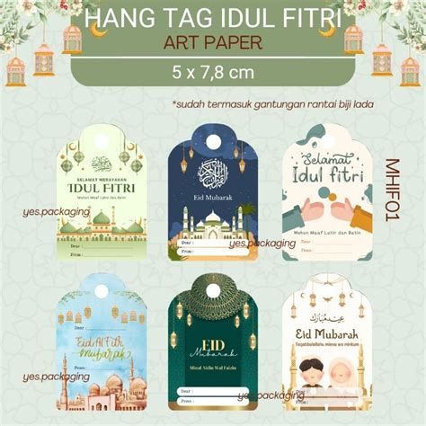 Jual X Cm Pc Hang Tag Hangtag Kartu Ucapan Idul Fitri Eid