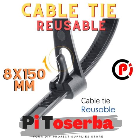 Jual Cable Tie Reusable Ukuran X Mm Bisa Pakai Ulang Kabel Ties