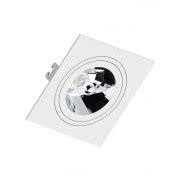 Spot Embutir Ar Quadrado Termoplastico Branco Face Plana Save Energy