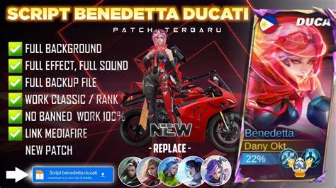 New Script Skin Benedetta Ducati No Password Full Effect Voice