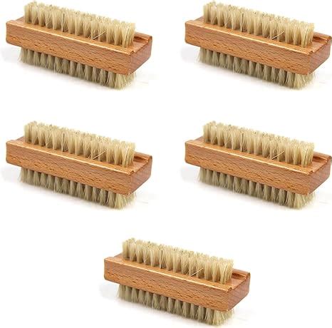 Omevett Pcs Nail Brush Wooden Nail Cleaning Brushes Double Sided Nail