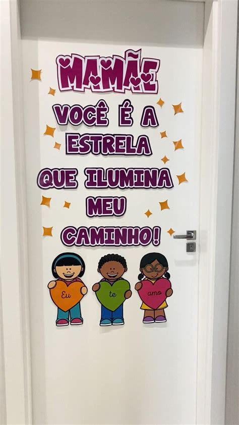 Painel de porta dia das mães educação infantil Vídeo Painéis de