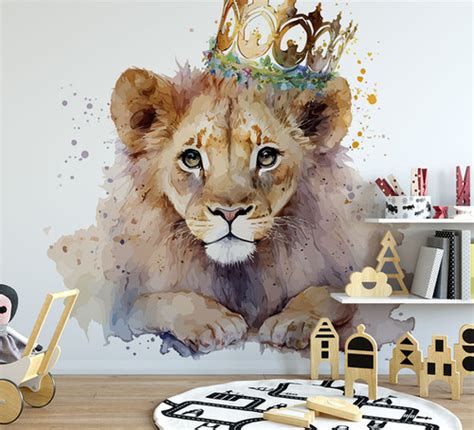 Papier Peint Enfant Panoramique Roi Lion My Joli Wall