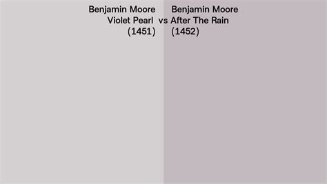 Benjamin Moore Violet Pearl Vs After The Rain Side By Side Comparison