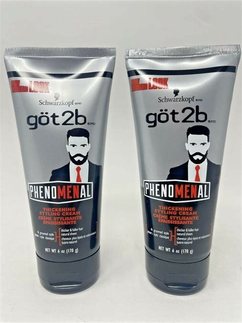 2 New Schwarzkopf Got2b Phenomenal Thickening Styling Cream Mens Hair Care Schwarzkopf In 2021