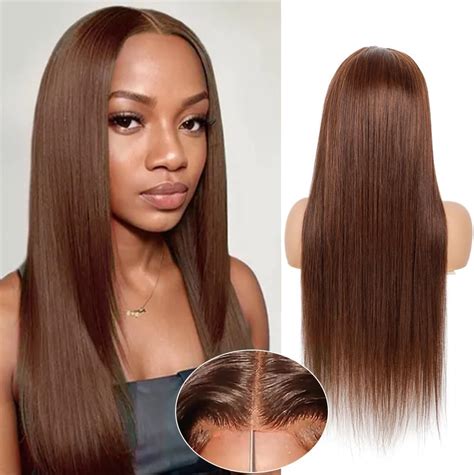 Amazon Bly Chocolate Brown Wear And Go Glueless Wigs Ready To