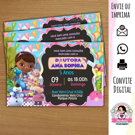 Convite Digital Doutora Brinquedos Elo Produtos Especiais