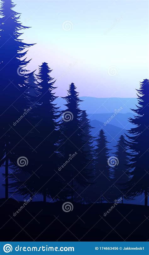 Nature Forest Natural Pine Forest Mountains Horizon Landscape Wallpaper