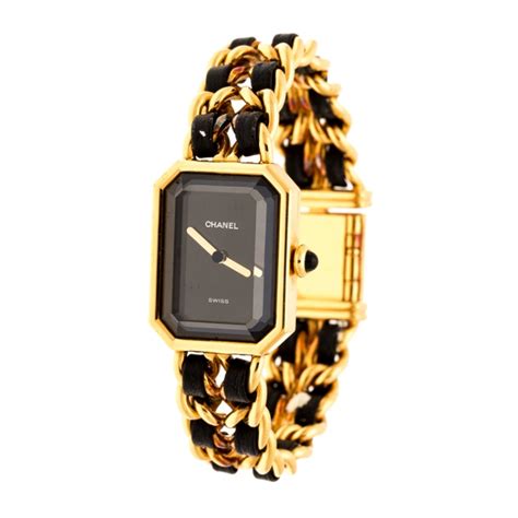 Chanel Black Gold Plated Stainless Steel Premiere Women's Wristwatch ...